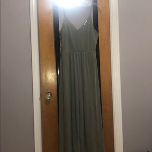 Green long pants romper